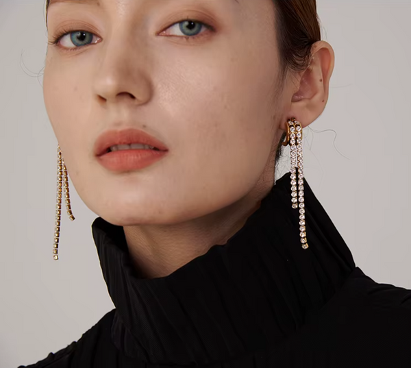 Cascade – Droppörhängen med cubic zirconia