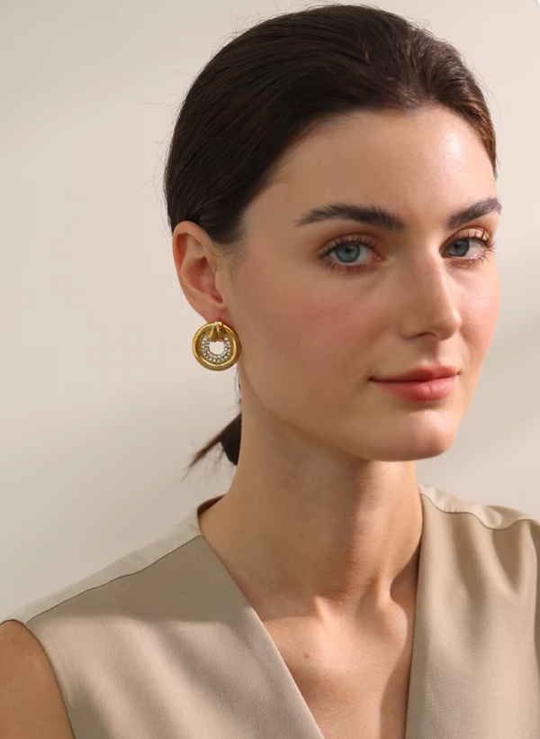 Halo – statementörhängen med cubic zirconia