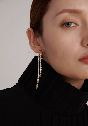 Cascade – Droppörhängen med cubic zirconia