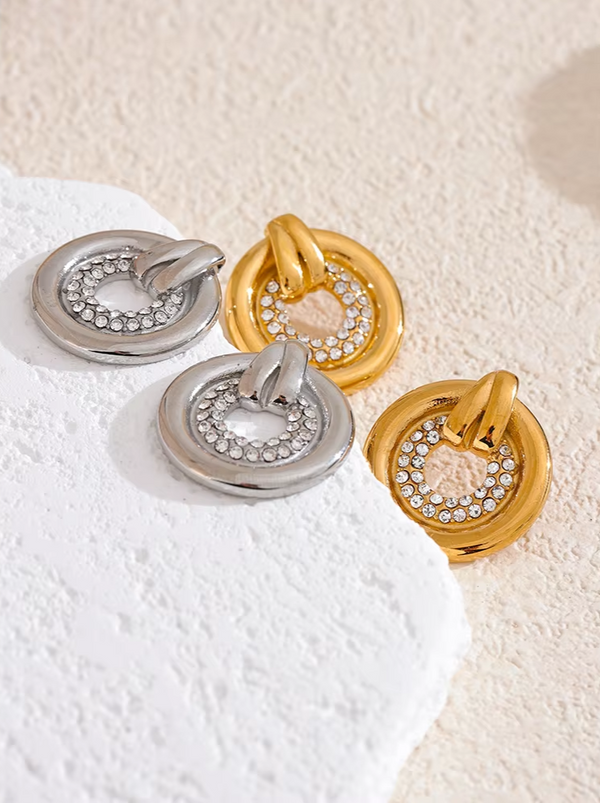 Halo – statementörhängen med cubic zirconia