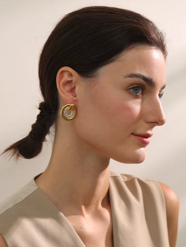 Halo – statementörhängen med cubic zirconia