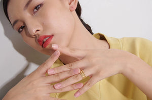 Yhpup New Design Stainless Steel Leaves Ring Statement Metal Gold 18 K Plated Opening Joyería Acero Inoxidable Mujer Gala Gift