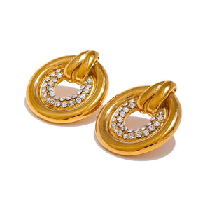 Halo – statementörhängen med cubic zirconia