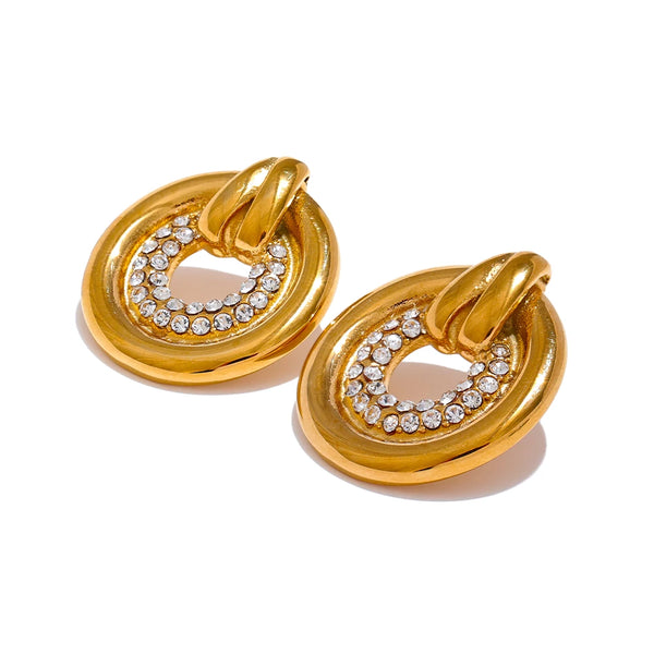 Halo – statementörhängen med cubic zirconia