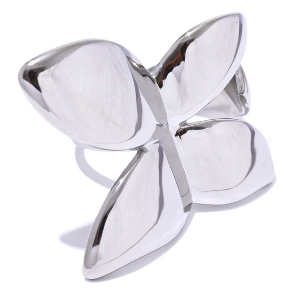 Yhpup Exquisite Stainless Steel Butterfly Ring Waterproof 18K PVD Plated Metal Fashion Finger Jewelry бижутерия для женщин