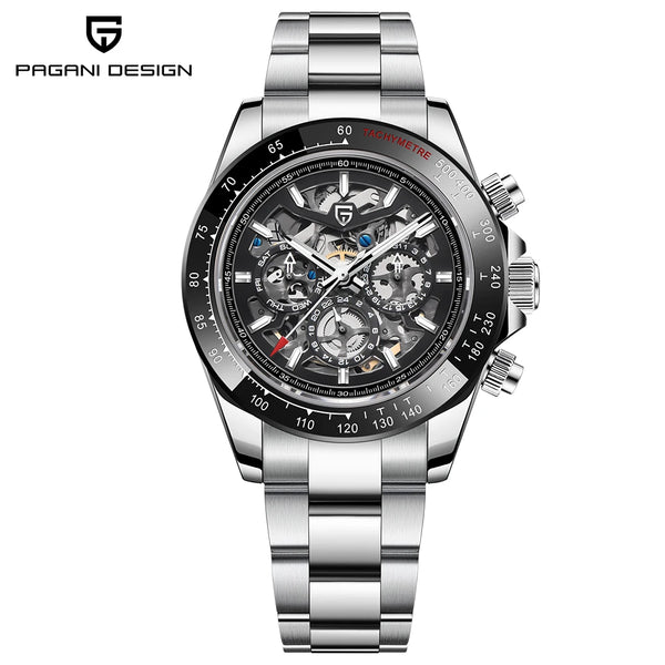 Top trends New PAGANI DESIGN 40MM Fashion Rainbow Bezel Men Mechanical Wristwatch Stainless Steel 10Bar Waterproof Watch for Men