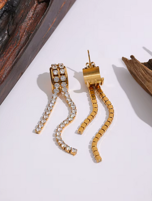 Cascade – Droppörhängen med cubic zirconia