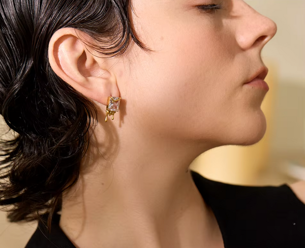 Lustre – droppformade cubic zirconia örhängen