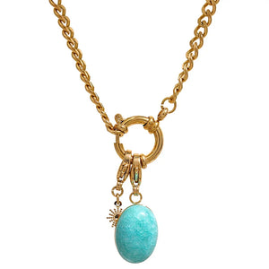 Turquoise Star - Halsband med Naturlig Sten och Stjärnberlock