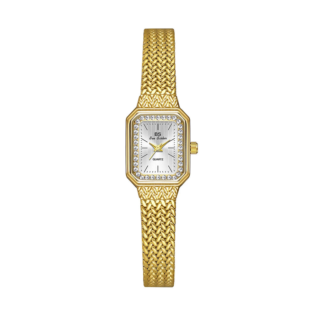 Watches Women Luxury Gold Diamond Rectangle Women's Wristwatches Vintage Simple Ladies Watch Dress Quartz Clock Relogio Feminino