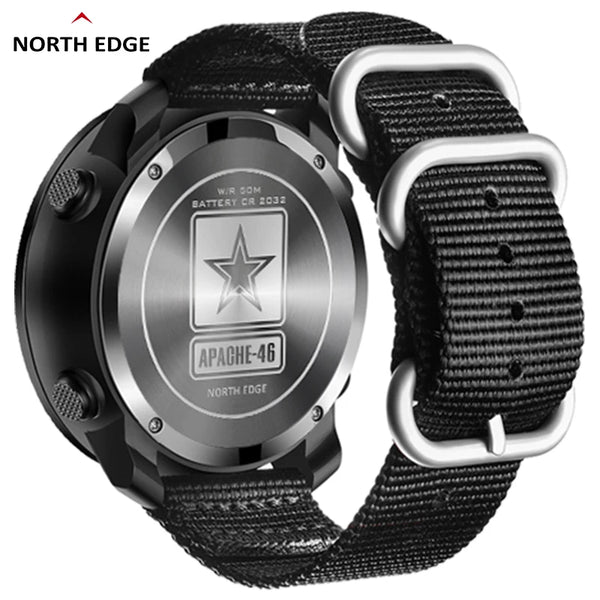 NORTH EDGE APACHE-46 – Digital sportklocka med altimeter, barometer och kompas
